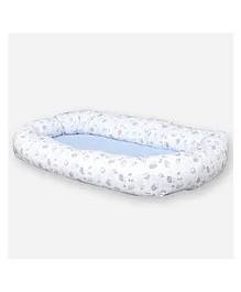FABURAA Wishing Clouds Baby Bed for New Born Portable Bassinet - Blue