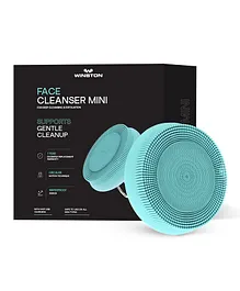 WINSTON Rechargeable Battery Operated Electric Mini Face Cleanser with Silicone Bristles - Green