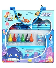 Archies Undersea World Stationery Kit for Kids - Blue