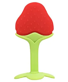 Kritiu Fruit Shaped Silicone Stand Teether - Red