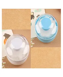 Kritiu Baby Powder Puff With Case Pack Of 2- Blue Cream