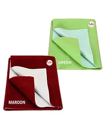 Kritiu Baby Smart Dry Bed Protector Sheet Small Pack Of 2 - Wine Green