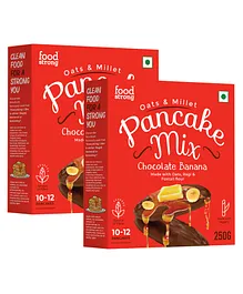 Foodstrong Oats and Millets Chocolate Banana Pancake Pack of 2- 250 Gm each