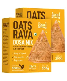 Foodstrong Oats Rava Dosa Mix Pack of 2 - 200 g each