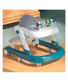 Multifunctional 2 in 1 Baby Activity Walker With anti Fall Protection & Adjustable Height Without Foot Mat- Blue
