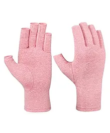 MOMISY Fingerless  Arthritis Gloves - Pink