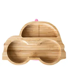 eco rascals Car Shaped Plate - Pink