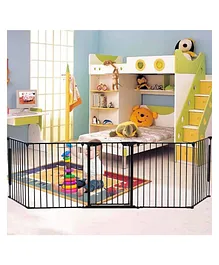 Baybee Auto Close Baby Safety Gate with Lock System - Black