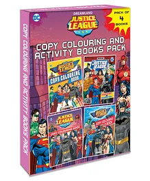 Justice League Copy Colouring and Activity Books Pack A Pack of 5 Books - English