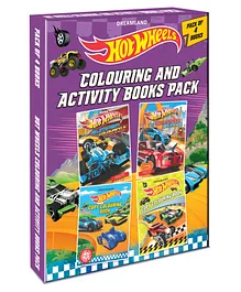 Dreamland Hot Wheels Colouring and Activity Boos Pack A Pack of 4 Books - English