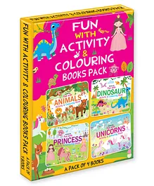 Fun with Activity & Colouring Books Pack of 4 Books - English