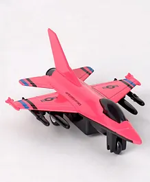 Rising Step Die Cast Pull Back  Fighter Plane -  Pink Black