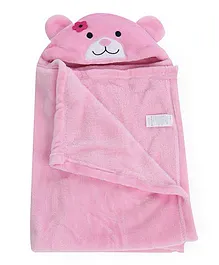 Adore Baby Fleece Hooded Blanket - Pink