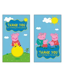 Peppa Pig Theme Thank You Cards Pack of 10 - Multicolour
