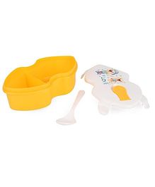 Lunch Box Bear Print - White Yellow 