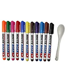 Kunya Colorful Magical Water Painting Pen Set Of 11 with 1 spoon - Multicolour