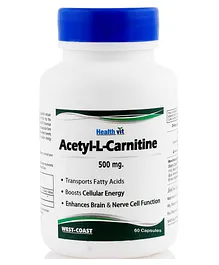 Healthvit Acetyl L Carnitine Alcar 500 mg - 60 Capsules