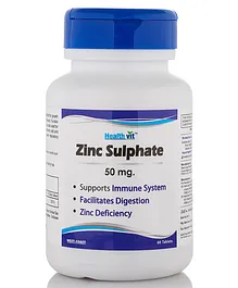 Healthvit Zinc Sulphate 50 mg - 60 Tablets