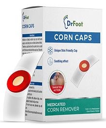 Dr foot Corn Caps Medicated Plaster Bandage Skin Friendly Cap - 40 Strips