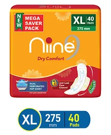 Niine Dry Comfort XL Sanitary Pads - 40 Pieces