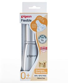 Pigeon Stainless Steel Infant Baby Feeding Bottle Medium Size - 150 ml