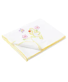 Babywish Baby Swaddle Wrap for Newborn Blanket White Animal and Floral Print Swaddle Wrapper Set Yellow