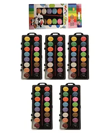 Passion Petals Water Colour Tablets 16 Shades Set of 6 - Multicolour