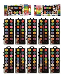 Passion Petals Water Colour Tablets 16 Shades Set of 12 - Multicolour