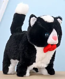 Aarohi Toys Musical Poochie Cat Black White  -Length 17 cm