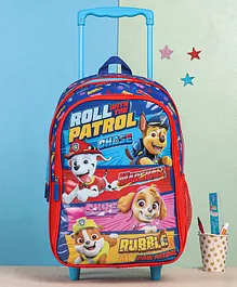 Paw Patrol Chase Trolley School Bag Blue & Red - 16 Inches