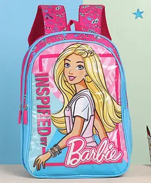 Barbie Inspired School Bag Pink & Blue - 14 Inches