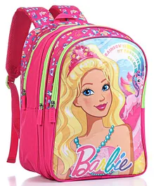 Barbie Rainbow School Bag Pink - 14 Inches