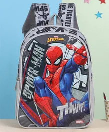 Spiderman Webbed School Bag Grey - 14 Inches