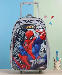Spiderman Trolley School Bag Grey - 16 Inches