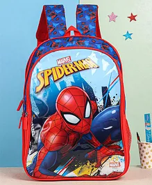 Spiderman Webbed School Bag Red & Blue - 16 Inches