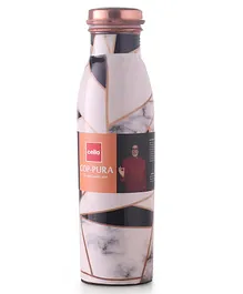 Cello Cop-Pura Good Earth Marble Printed Copper Water Bottle Brown - 1000 ml