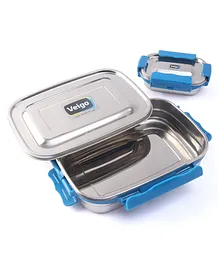 Veigo Lock N Steel 100% Air Tight  Container Jumbo & Small Lunch Boxes Pack of 2 - Dark Blue