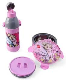 Cello Bottle with Insulated Lunch Box Pink - 400 ml