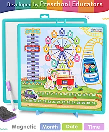 Intelliskills Learn With Puzzle Magnetic Calendar & Clock 7-in-1 - Multicolour