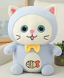 Little Hunk Kitty Cat Plush Toy Blue - Height 25 cm