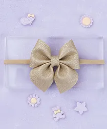 Knotty Ribbons Bow Style Headband - Golden
