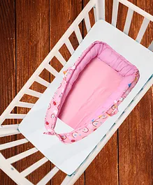 Grandma's Baby Nest Portable Reversible Sleeping Bed Sunshine Print - Pink
