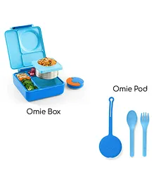 Omie Insulated Bento Lunch Box with Pod - Blue