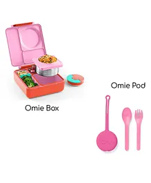 Omie Insulated Bento Lunch Box with Pod - Pink