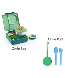 Omie Insulated Bento Lunch Box with Pod - Green