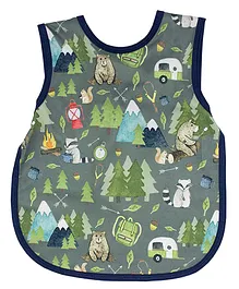 Bapron Baby Camping Bears Bib - Green