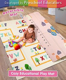 Intelliskills Extra Large & Thick Reversible Alphabet & Number Baby Learning & Crawling Foldable Play Mat | Waterproof | Anti-Skid | L 200 x B 140 x H 0.6 cm Thick