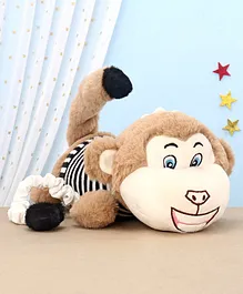 Aarohi Toys Laughing Rofel Monkey Brown & Black - Length 31 cm