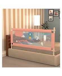 BAYBEE Baby Bed Rails Guard Barrier for Baby Kids Safety, Foldable Bed Rail Falling Protector Fence with 7 Adjustable Height (150x63 cm,) - (Color & Design May Vary)