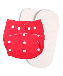 Deedry Cloth Diapers Reusable With 2 Insert - Red